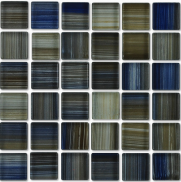 Aquabella Monet Sailboat 1x1 Glass Tile